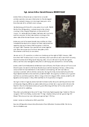 A preview of a PDF biography for Browne, James Arthur Gerald